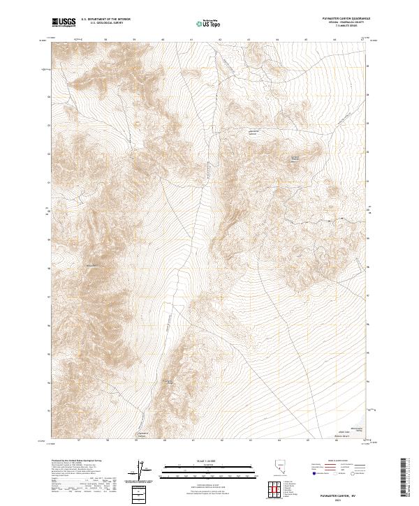Paymaster Canyon, NV — USGS 7.5-minute topo (2021)