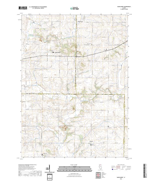 Hazelhurst, IL — USGS 7.5-minute topo (2024)