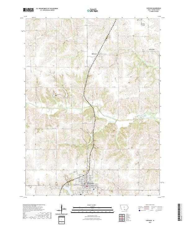 Corydon, IA — USGS 7.5-minute topo (2022)