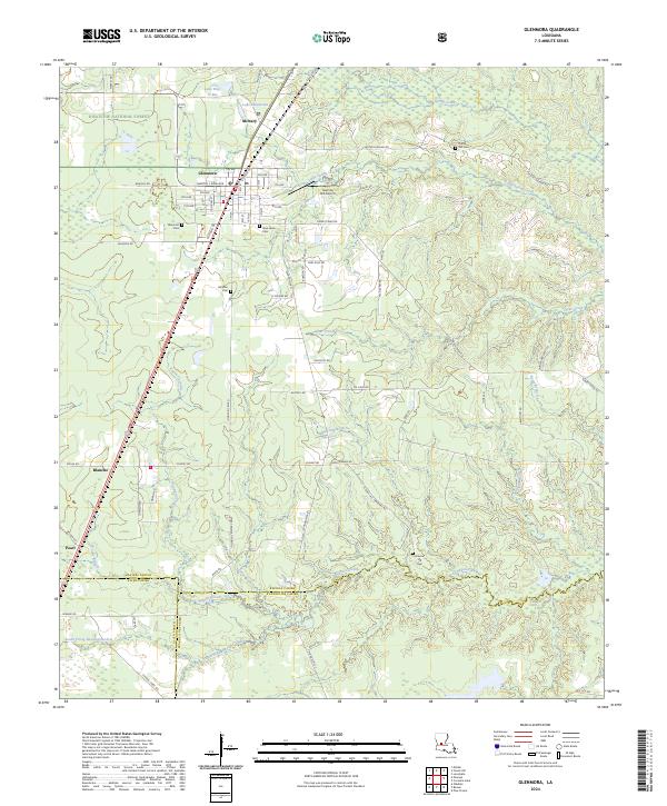 Glenmora, LA — USGS 7.5-minute topo (2024)
