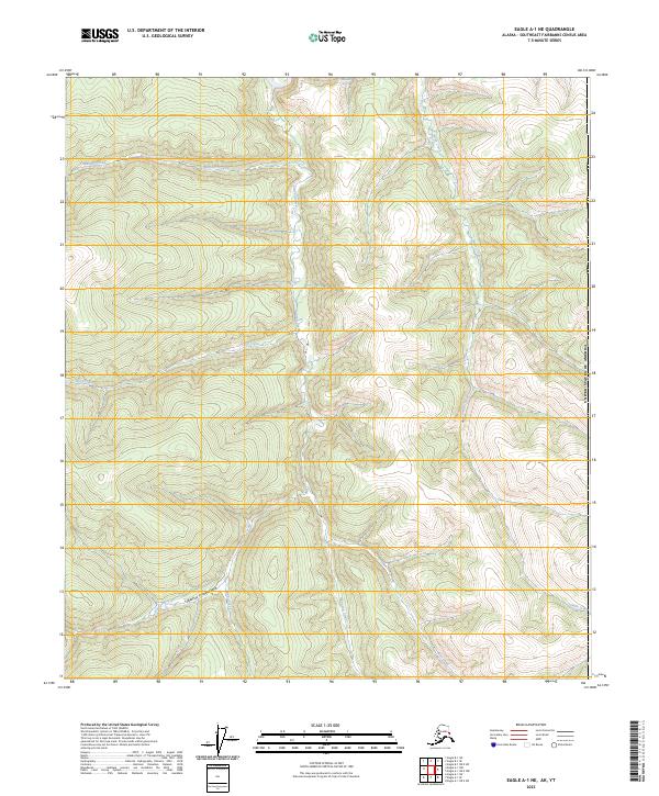 Eagle A-1 NE, AK-YT — USGS 7.5-minute topo (2023)