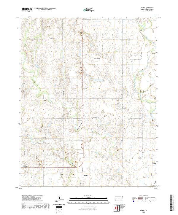 Stubbs, KS — USGS 7.5-minute topo (2022)
