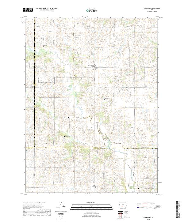 Macksburg, IA — USGS 7.5-minute topo (2022)