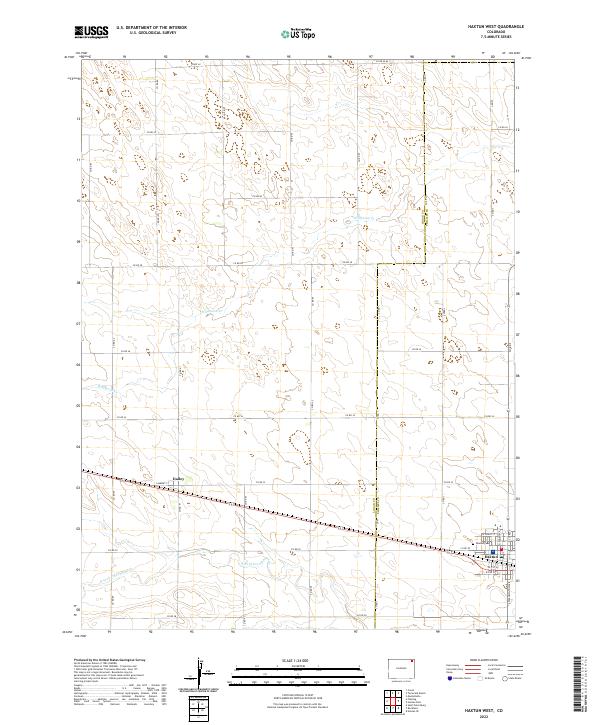 Haxtun West, CO — USGS 7.5-minute topo (2022)