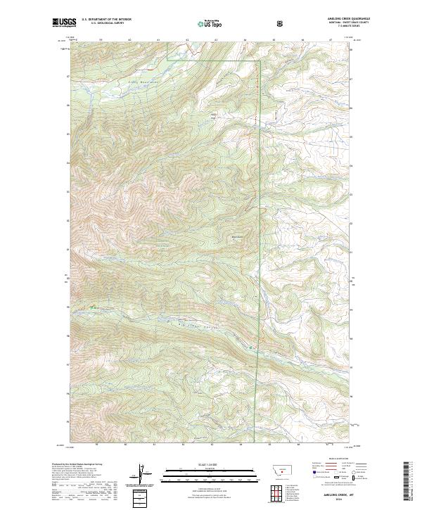 Amelong Creek, MT — USGS 7.5-minute topo (2024)