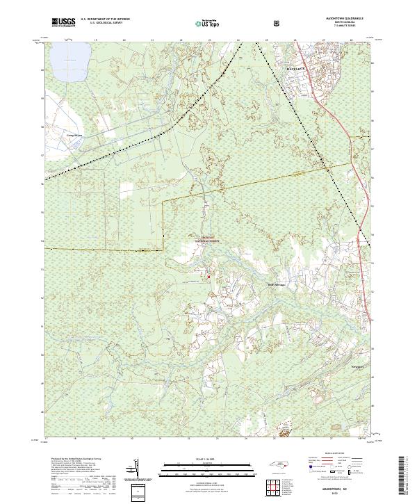 Masontown, NC — USGS 7.5-minute topo (2022)
