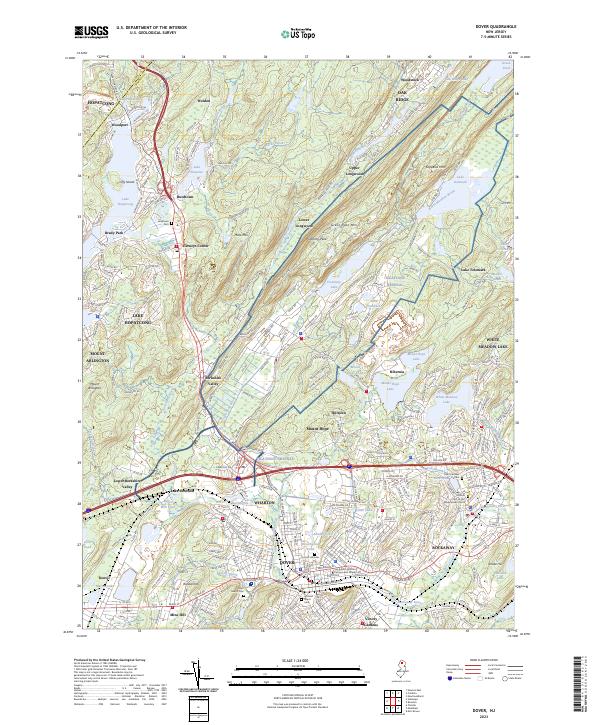 Dover, NJ — USGS 7.5-minute topo (2023)