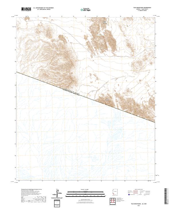 Tule Mountains, AZ,SON, US — USGS 7.5-minute topo (2021)