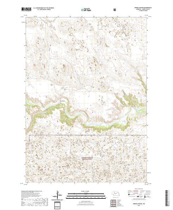 Spring Canyon, NE — USGS 7.5-minute topo (2021)