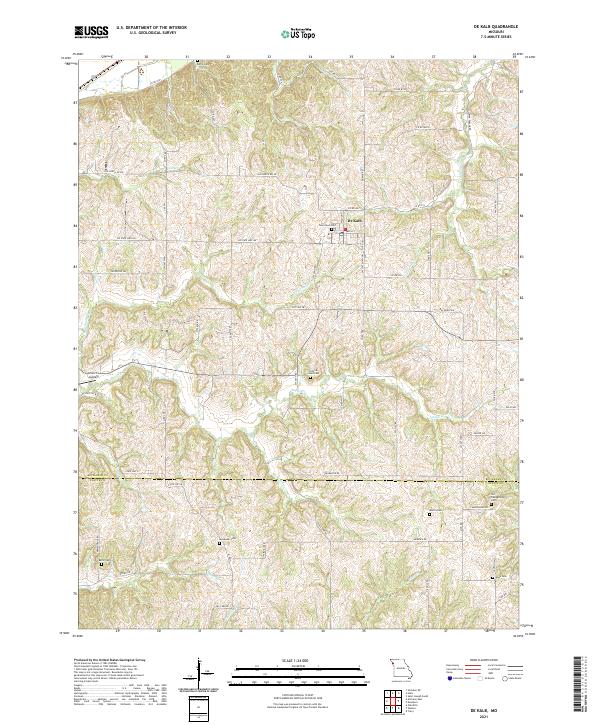 De Kalb, MO — USGS 7.5-minute topo (2021)