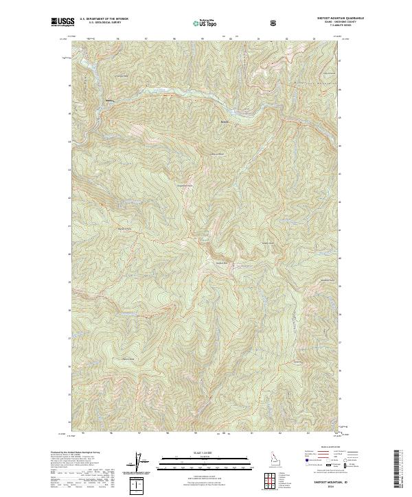 Shefoot Mountain, ID — USGS 7.5-minute topo (2024)