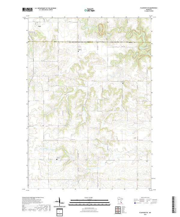 Plainview SW, MN — USGS 7.5-minute topo (2022)