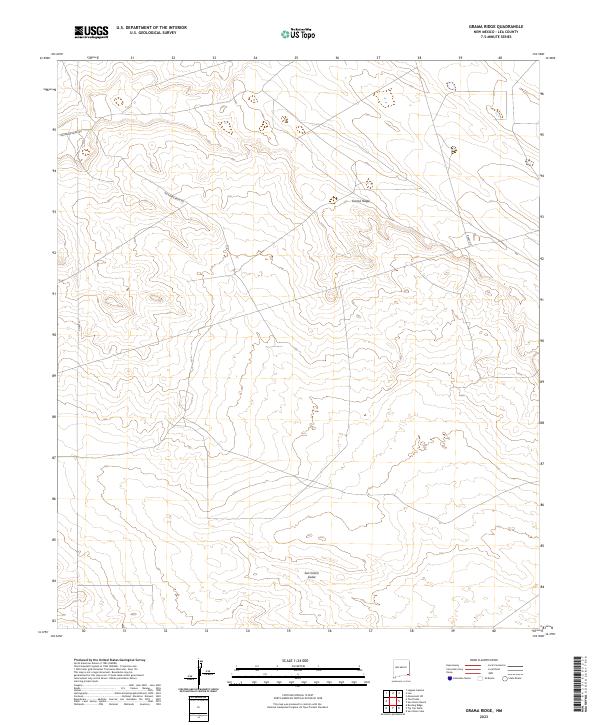 Grama Ridge, NM — USGS 7.5-minute topo (2023)