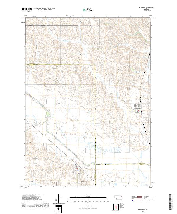 Bancroft, NE — USGS 7.5-minute topo (2021)