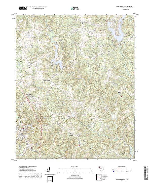 Ware Shoals East, SC — USGS 7.5-minute topo (2024)
