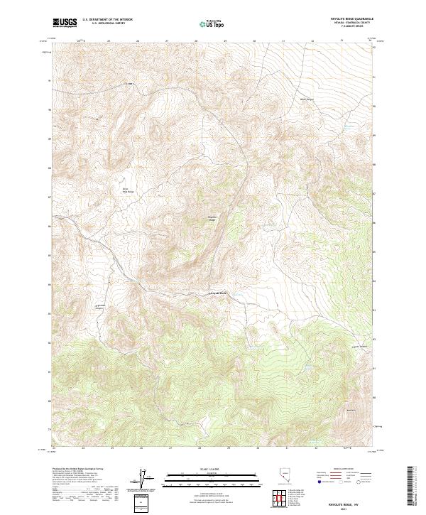 Rhyolite Ridge, NV — USGS 7.5-minute topo (2021)