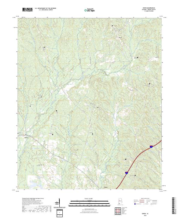 Union, AL — USGS 7.5-minute topo (2024)