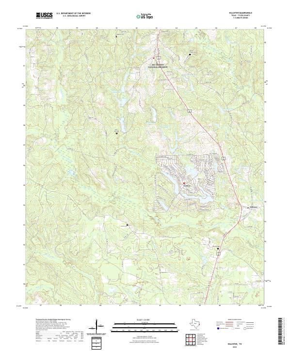 Hillister, TX — USGS 7.5-minute topo (2022)