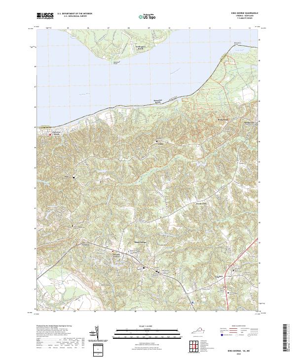 King George, VA-MD — USGS 7.5-minute topo (2022)
