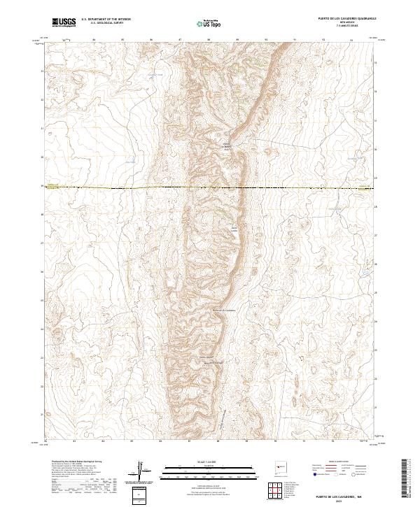 Puerto De Los Cavadores, NM — USGS 7.5-minute topo (2023)