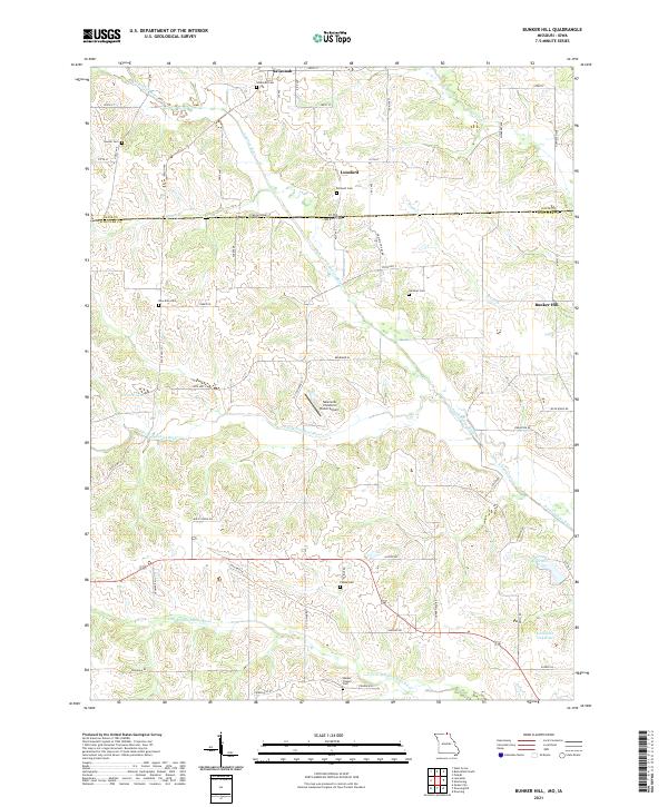 Bunker Hill, MO-IA — USGS 7.5-minute topo (2021)
