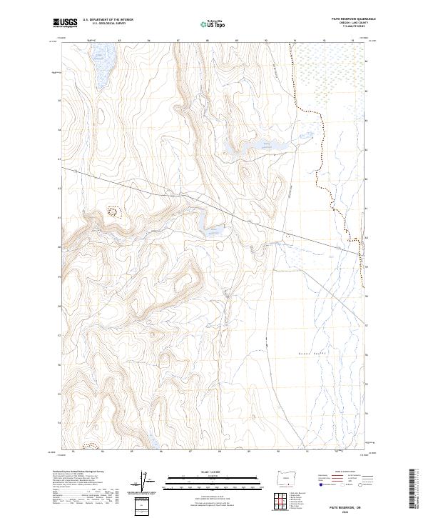 Piute Reservoir, OR — USGS 7.5-minute topo (2024)