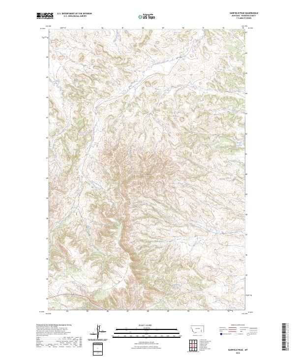 Garfield Peak, MT — USGS 7.5-minute topo (2024)