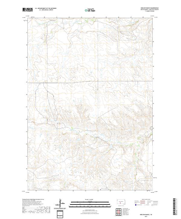 Nielson Ranch, SD — USGS 7.5-minute topo (2021)