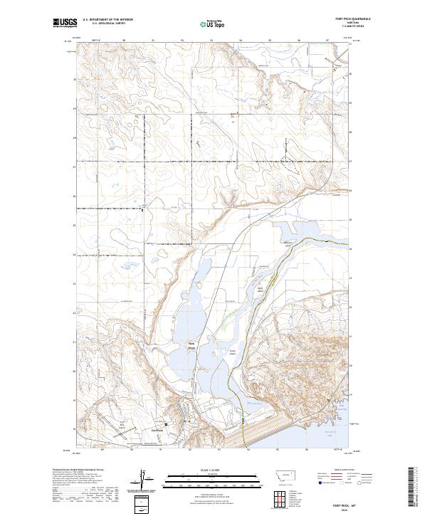 Fort Peck, MT — USGS 7.5-minute topo (2024)