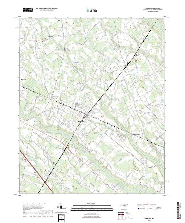 Pembroke, NC — USGS 7.5-minute topo (2022)