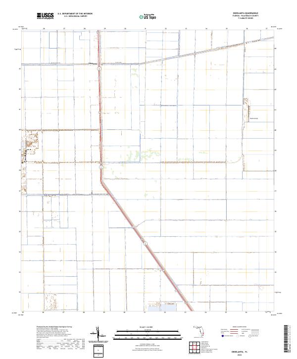 Okeelanta, FL — USGS 7.5-minute topo (2024)