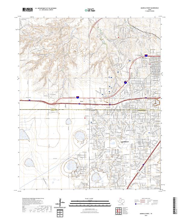 Amarillo West, TX — USGS 7.5-minute topo (2023)