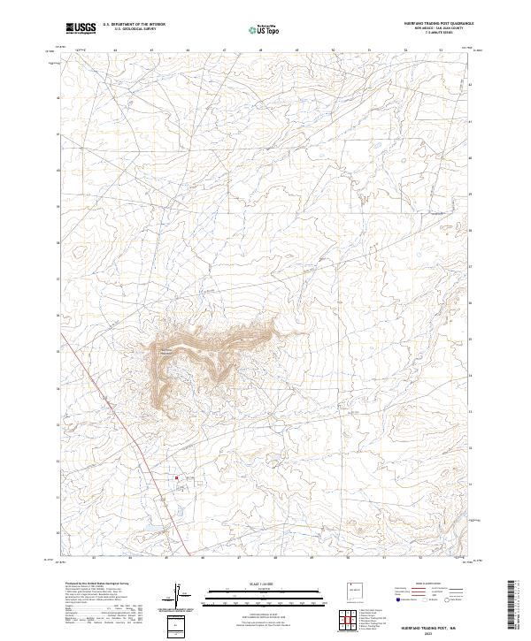 Huerfano Trading Post, NM — USGS 7.5-minute topo (2023)