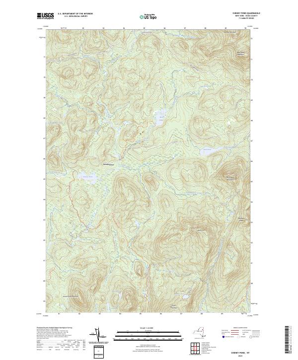 Cheney Pond, NY — USGS 7.5-minute topo (2023)