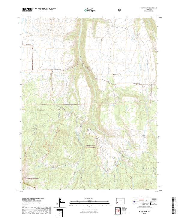 Beaver Park, CO — USGS 7.5-minute topo (2022)