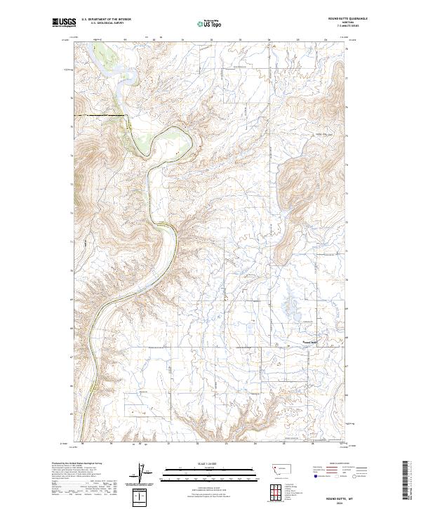 Round Butte, MT — USGS 7.5-minute topo (2024)