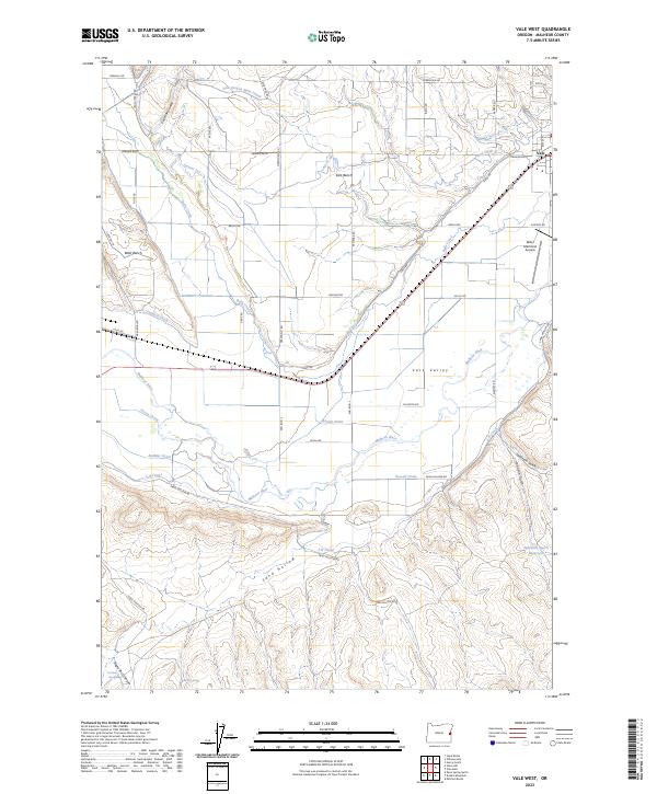 Vale West, OR — USGS 7.5-minute topo (2023)