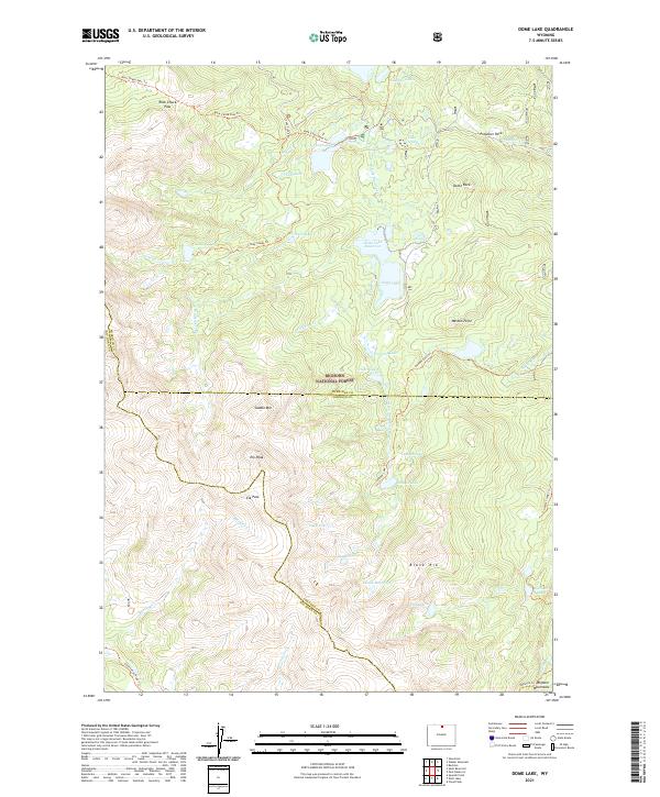 Dome Lake, WY — USGS 7.5-minute topo (2021)