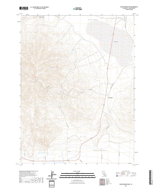 Shaffer Mountain, CA — USGS 7.5-minute topo (2021)