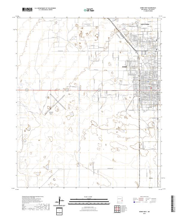 Hobbs West, NM — USGS 7.5-minute topo (2023)