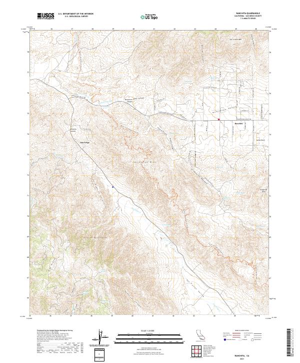 Ranchita, CA — USGS 7.5-minute topo (2021)