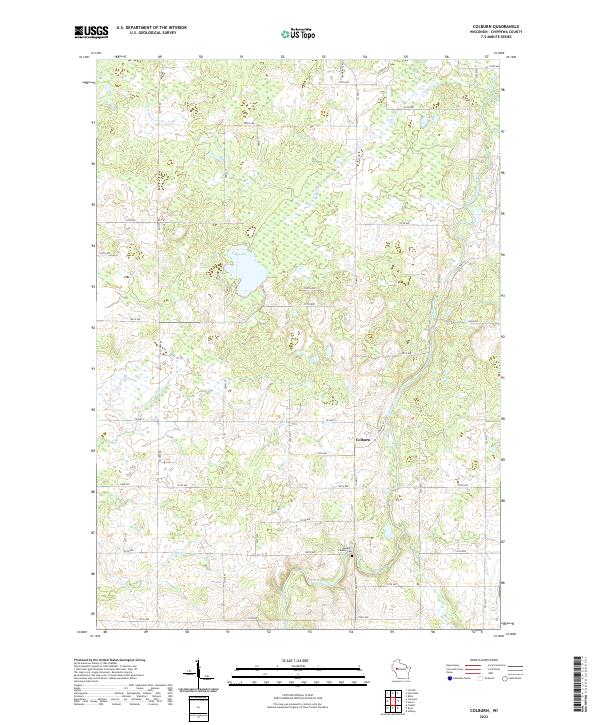 Colburn, WI — USGS 7.5-minute topo (2022)