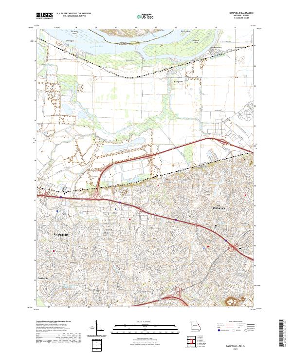 Kampville, MO-IL — USGS 7.5-minute topo (2021)