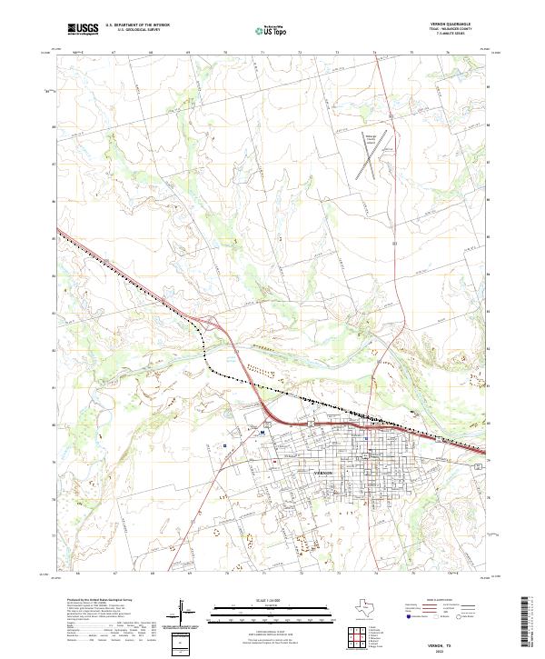 Vernon, TX — USGS 7.5-minute topo (2022)