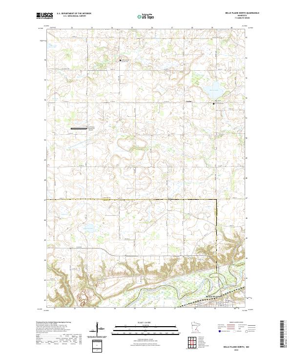 Belle Plaine North, MN — USGS 7.5-minute topo (2022)
