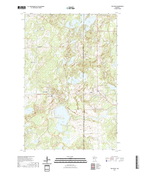 Two Inlets, MN — USGS 7.5-minute topo (2022)