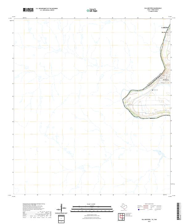Isla Mesteno, TX,TAM, US — USGS 7.5-minute topo (2022)