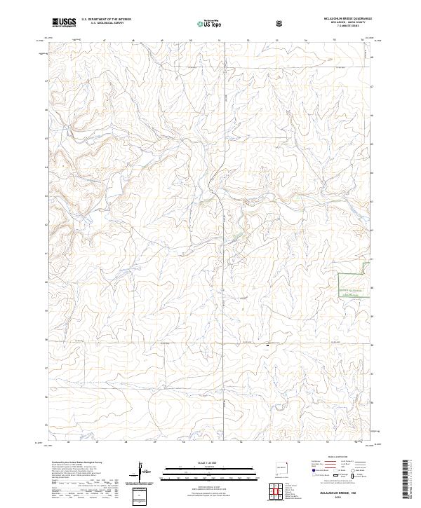McLaughlin Bridge, NM — USGS 7.5-minute topo (2023)
