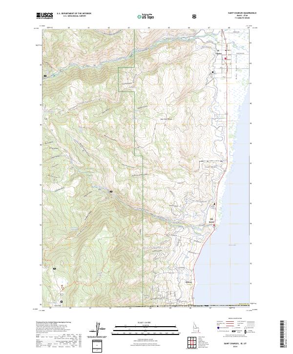 Saint Charles, ID-UT — USGS 7.5-minute topo (2024)