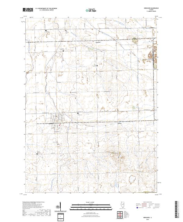 Herscher, IL — USGS 7.5-minute topo (2024)